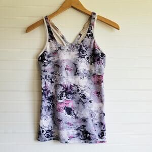Lululemon Crossback Tank Womens Size 6 Moody Mirage Floral